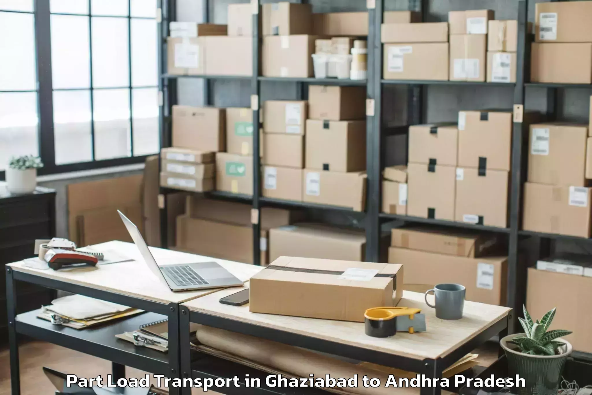 Professional Ghaziabad to Rambilli Part Load Transport